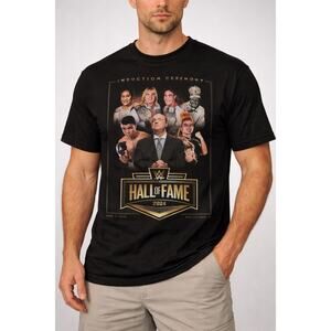 WWE Hall of Fame 2024 Induction Ceremony T-Shirt Black Graphic Tee Men’s L